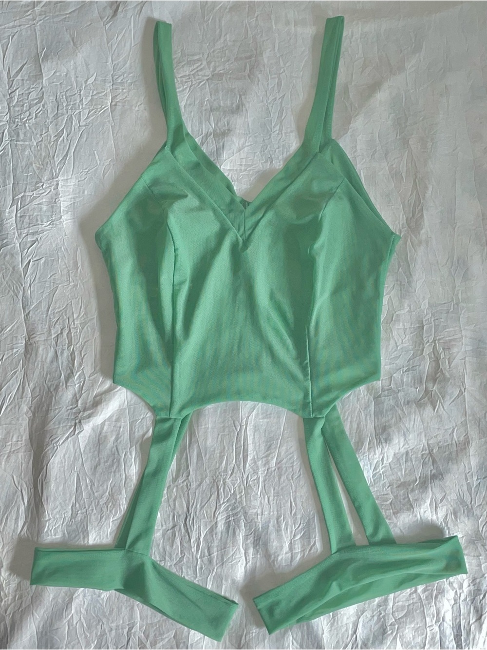 Women’s Mint Green Strap Garter Bodysuit